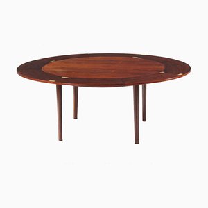 Circular Flip-Flap Dining Table in Rosewood from Dyrlund