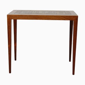 Side Table in Rosewood with Ceramic Top by Severin Hansen