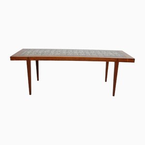 Rectangular Coffee Table in Rosewood with Tiles by Severin Hansen for Royal Copenhagen