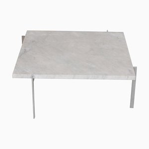 PK-61 Table in White Marble by Poul Kjærholm, 1980s