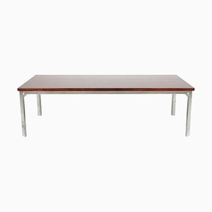 PK-57 Rectangular Coffee Table in Mahogany and Steel by Poul Kjærholm for E. Kold Christensen, 1920s