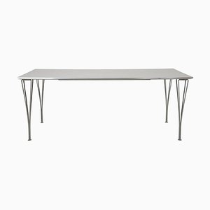 Grey Square Table by Piet Hein for Fritz Hansen, 1990s