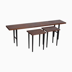 Nesting Tables in Rosewood by Kurt Østervig for Jason Furniture, Set of 3