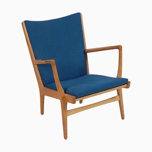 Ap-16 Chair with Blue Fabric by Hans J. Wegner