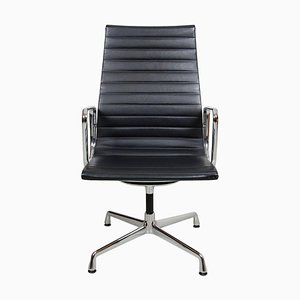 Black Leather EA-109 Chair by Charles Eames for Vitra, 2000s