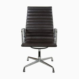 Dark Brown Leather EA-109 Chair by Charles Eames for Vitra, 2000s