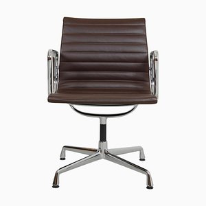 Brown Leather EA-108 Chair by Charles Eames for Vitra, 2000s