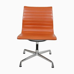 Cognac Leather EA-105 Chair by Charles Eames for Vitra, 2000s