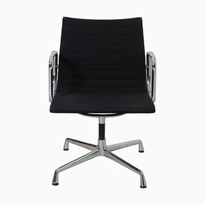 Black Patinated Hopsak Fabric EA 108 Chair by Charles Eames for Vitra