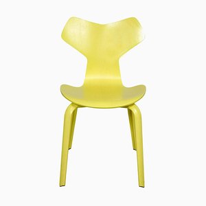 Yellow Ash Grand Prix Chair by Arne Jacobsen for Fritz Hansen, 1950s