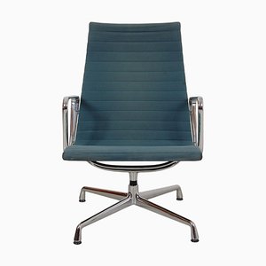 EA-116 Lounge Chair in Green Hopsak Fabric by Charles Eames for Vitra, 1990s