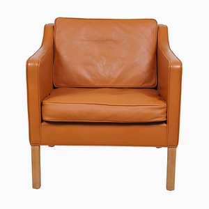 Model 2321 Armchair in Cognac Leather by Børge Mogensen for Fredericia