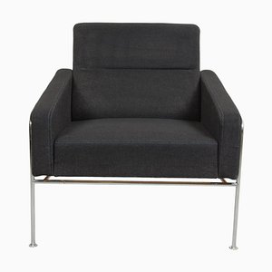 Model 3301 Airport Chair in Grey Fabric by Arne Jacobsen for Fritz Hansen, 1980s