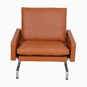 PK-31/1 Armchair in Cognac Aniline Leather by Poul Kjærholm for E. Kold Christensen, 1970s