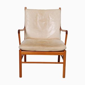 Colonial Chair aus Naturleder von Ole Wanscher