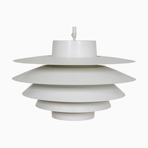 Lampe à Suspension Verona en Aluminium Laqué Blanc par Svend Middelboe pour Lyfa