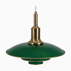 Lámpara colgante 3/2 en verde de Poul Henningsen