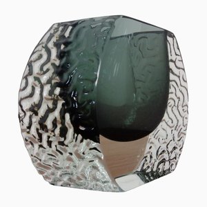 Jarrón de cristal de Murano Sommerso facetado de Mandruzzato, Italy, años 60