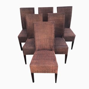 Bamboo Wicker Chairs by Lloyd Loom, 1960s, Set of 6