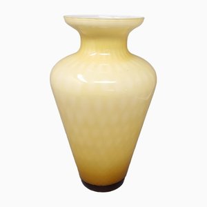 Beige Murano Glas Vase von Carlo Nason, Italien