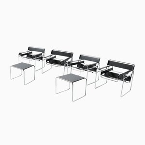 Italian B3 & B9 Wassily Chairs by Marcel Breuer for Gavina, Set of 6