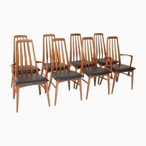 Danish Teak Dining Chairs attributed to Niels Koefoed from Koefoeds Hornslet, 1960s, Set of 8