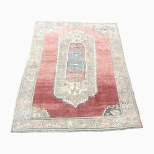 Antique Modern Red with Gray Faded Area Rug