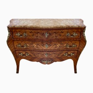 Louis XV Commode in Marquetry & Bronze