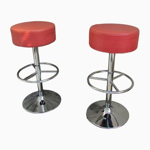 Set of American Swivel Bar Stools, 1970s
