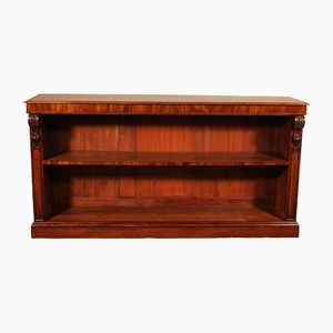Large Low Mahogany Open Bookcase
