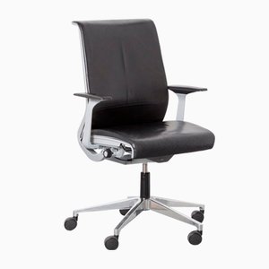 Think Chair Low Steelcase Black Leather, 2010s