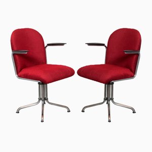 Model 356 Office Chair Red attributed to Willem Hendrik Gispen for Gispen, 1950s