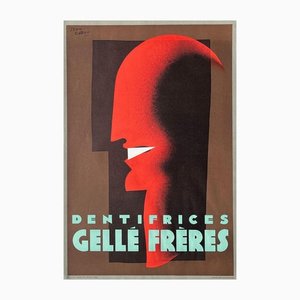 Dentifrices Gellé Frères Toothpaste Poster by Jean Carlu, 1980s