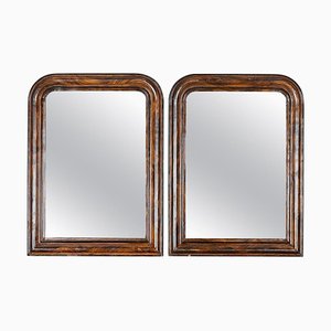 19th Century English Grained Wall Mirrors, 1870s, Set of 2