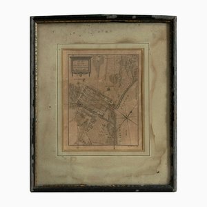 18th Century Map of Bordeaux as a Roman Town Print