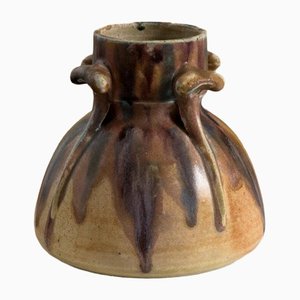 Vaso Art Nouveau in ceramica con manici