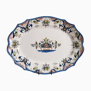 Early 20th Century Faience Serving Platter from Rouen