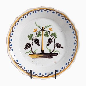 18th Century Vineyard Plate from Nevers