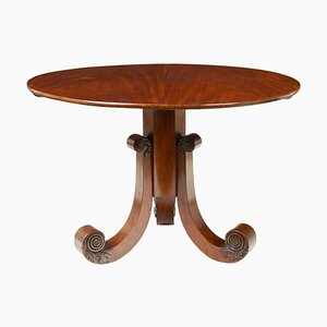 Prussian Mahogany Folding Table from Fischbach Castle, 1820s