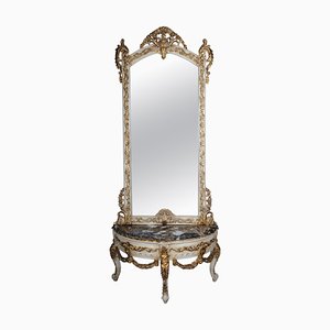 Espejo consola estilo Luis XV, siglo XX