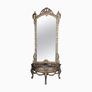 Espejo consola estilo Luis XV, siglo XX