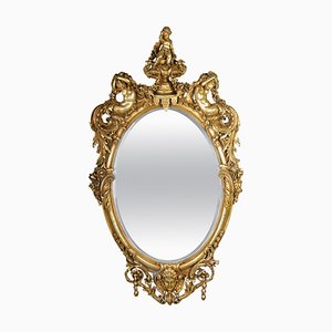 Large Gilded Wall Mirror in Style of F. Linke, Paris