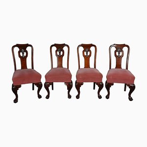 Englische Barock Stühle, 1880er, 4er Set