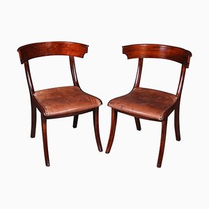 19th Century Empire Klismos Chairs, Set of 2