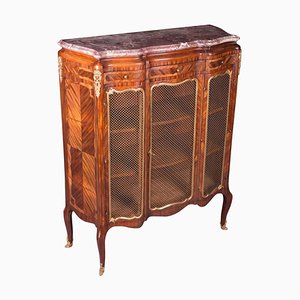 19th Century Napoleon III Rosewood Curved-Legs Side Cabinet or Commode