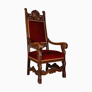 Fauteuil Néo-Renaissance en Chêne, 19ème Siècle