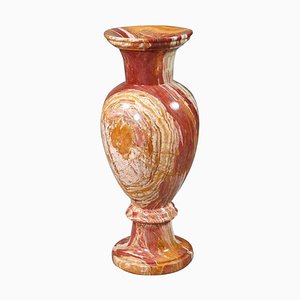 Vase en Marbre Onyx Rouge, 20ème Siècle