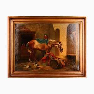 E. Muellers, Figurative Composition, 19th Century, Oil on Canvas, Framed