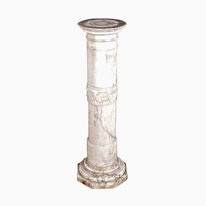 19th Century Napoleon III Style White Marble Column