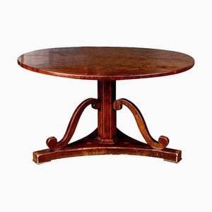 Mesa de comedor estilo Biedermeier de caoba, siglo XIX